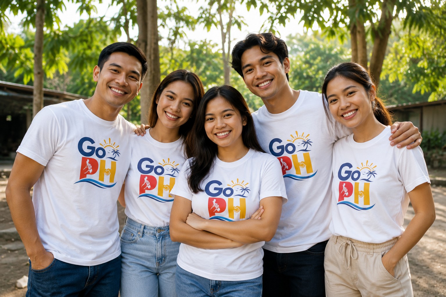 Five Go PH local helpers outdoors in the Philippines