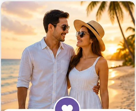 Couple enjoying a Philippine beach